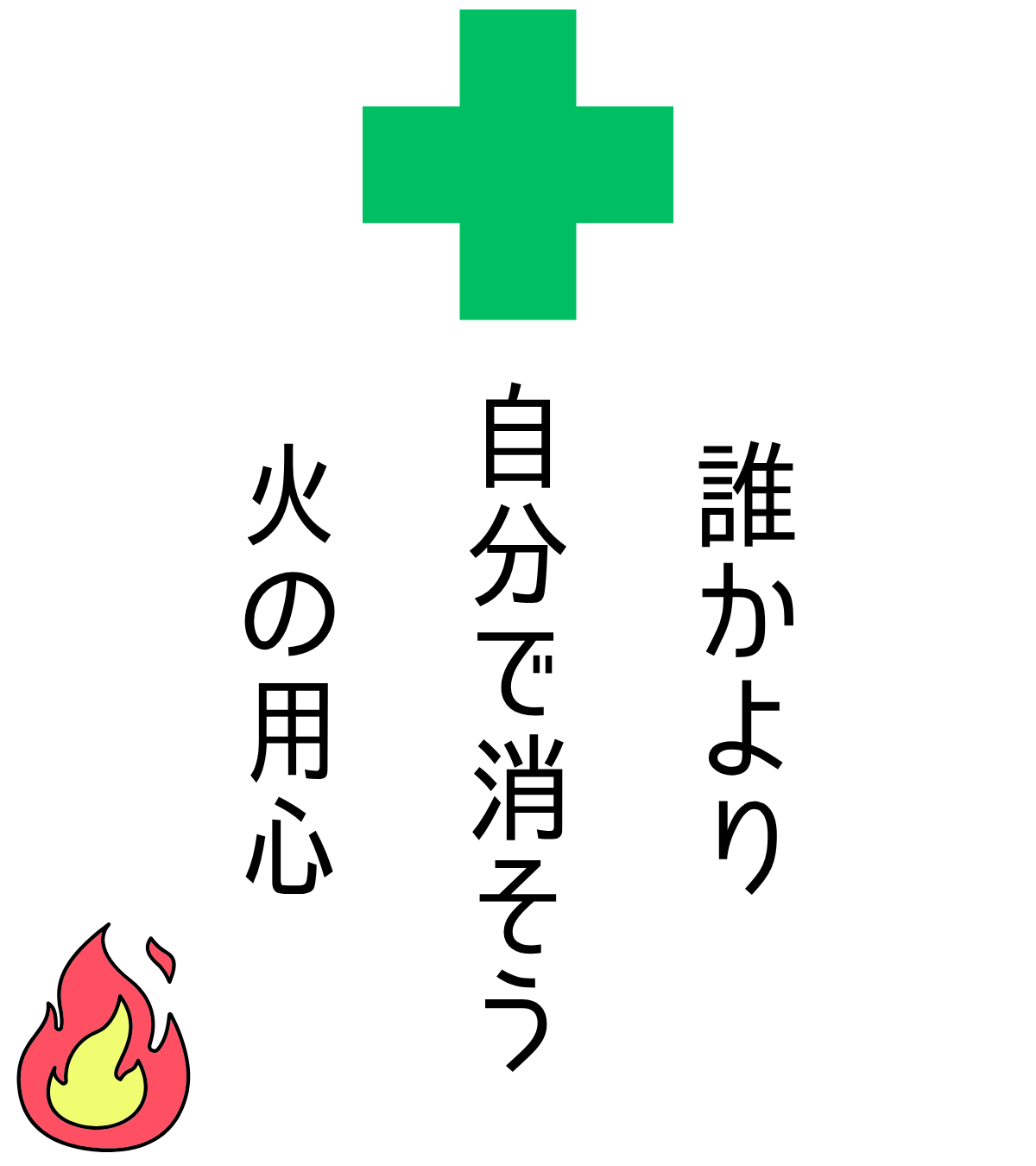 誰かより自分で消そう火の用心